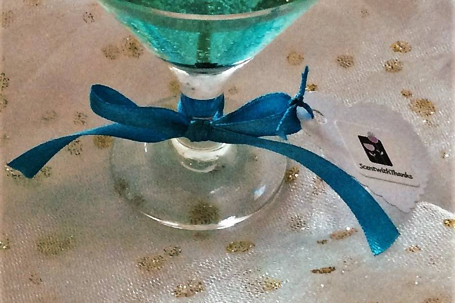 Mini martini glass candle