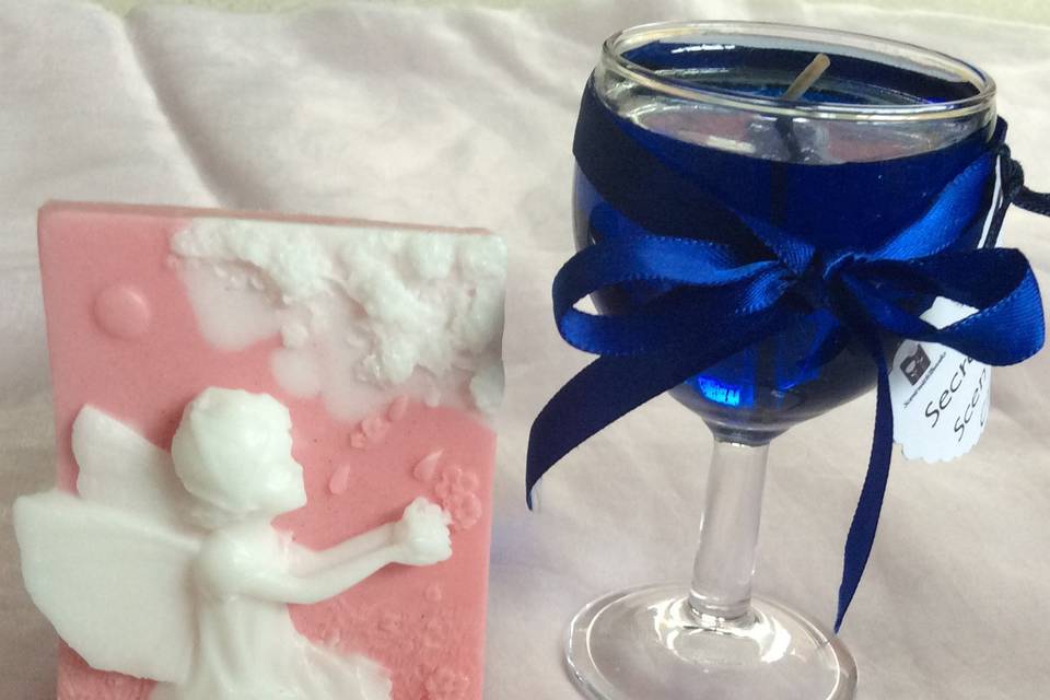 Angel soap and gel candle
