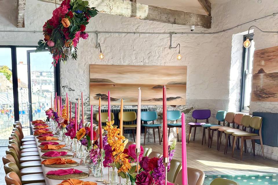 Bright Disco Wedding