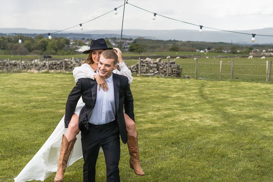 Wedding Dress & Boots