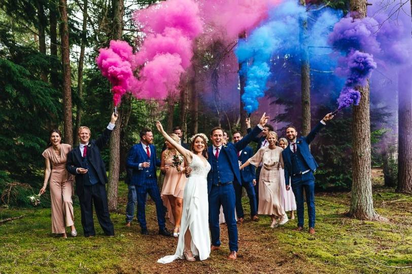 Coloured smoke bombs!