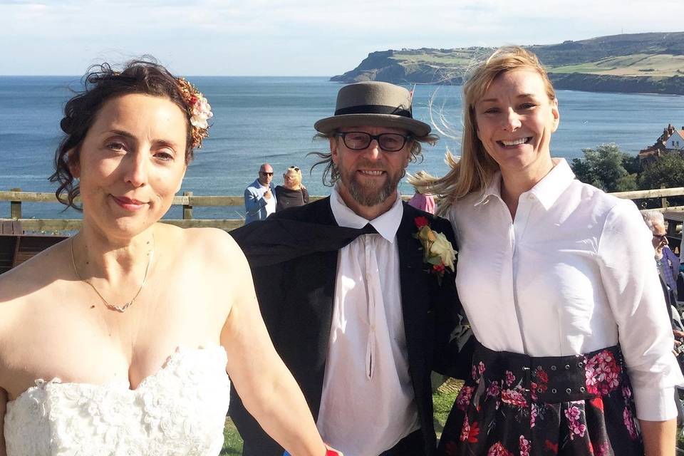 A cliff top wedding