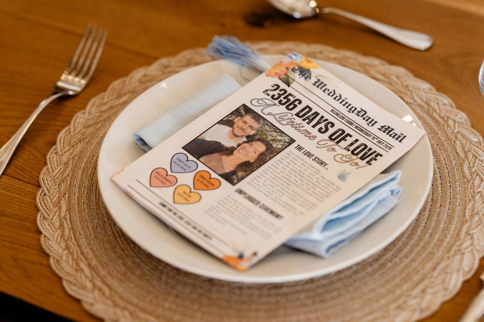 A5 Wedding Newspapers