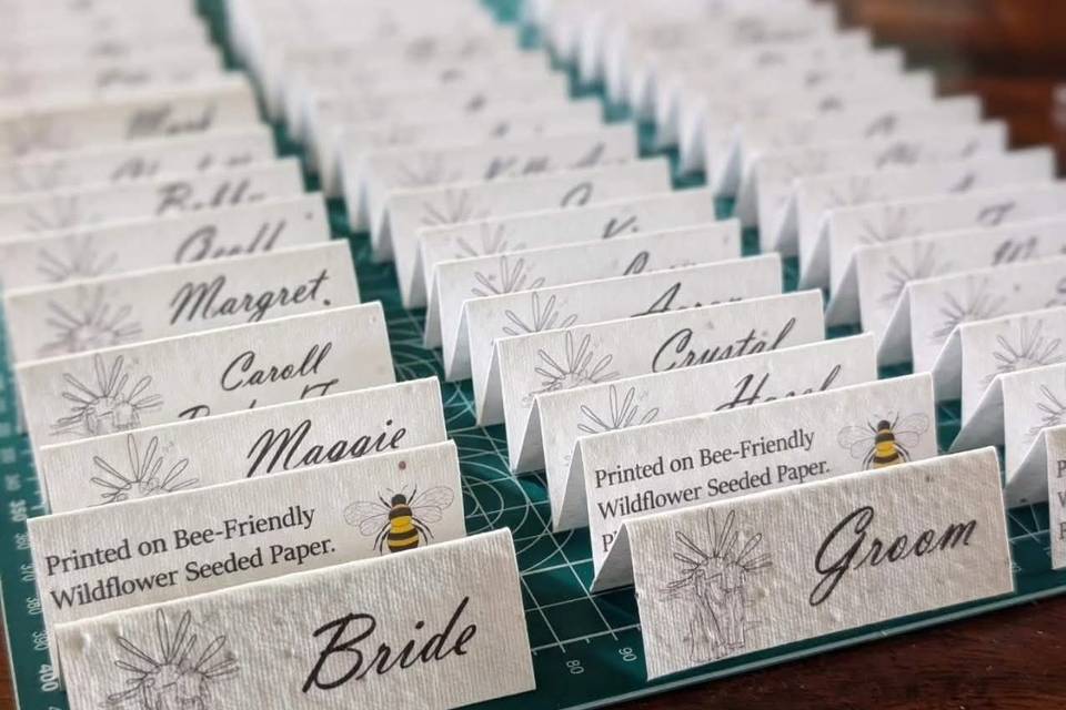 Plantable Seeded Place Cards