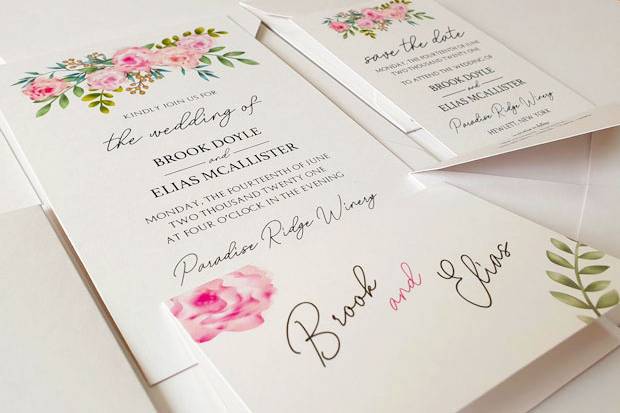 Floral invitations