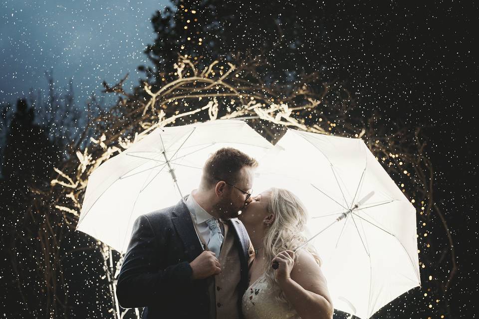 Wedding rain shots