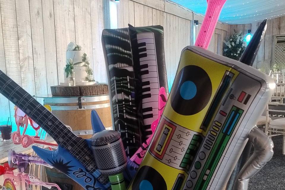 A range of inflatable props
