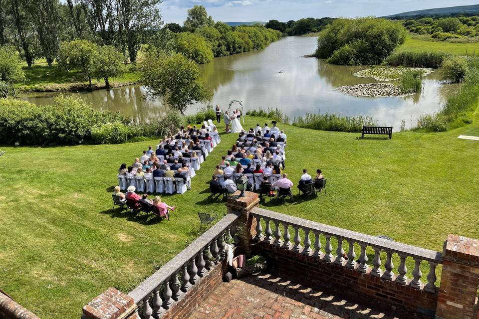 Ceremony view from house