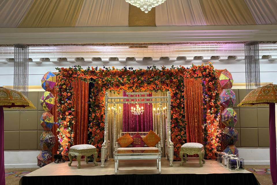 Orange Mendhi Setup