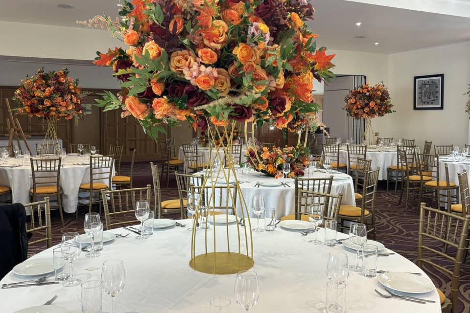 Orange Floral Centrepiece