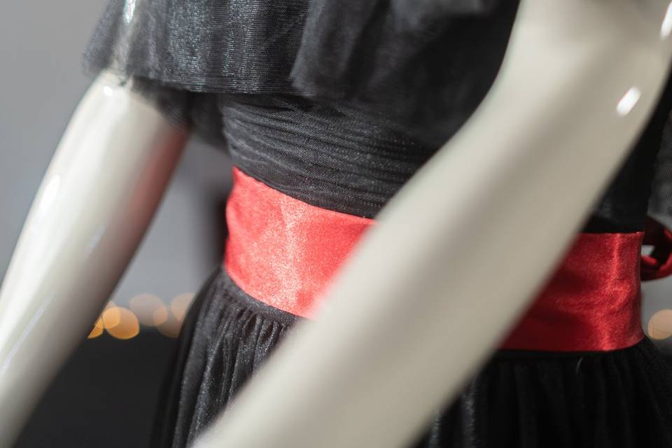 Black bodice detail