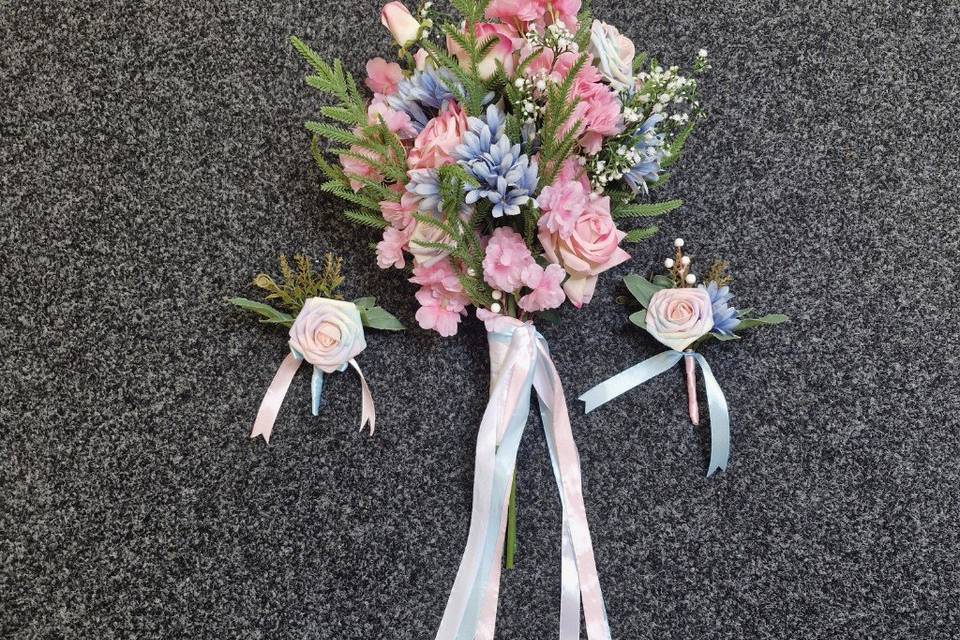 Baby pink and blue set
