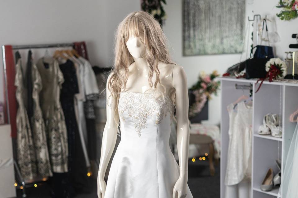 Lace A-line gown