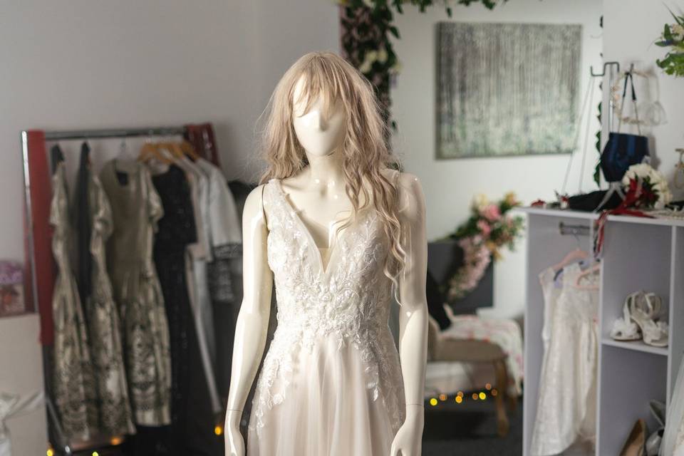 Light lace gown