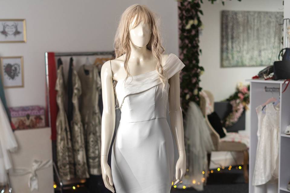 Simple satin gown