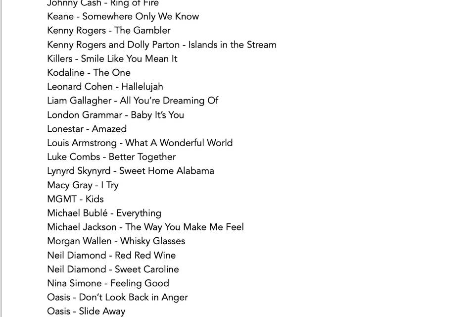 Dom Sky Song List - Page 2