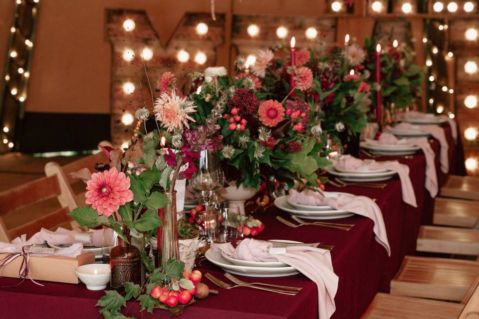 Autumnal Table set up
