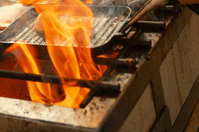Scallops over fire