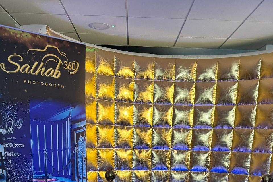 Gold inflatable backdrop