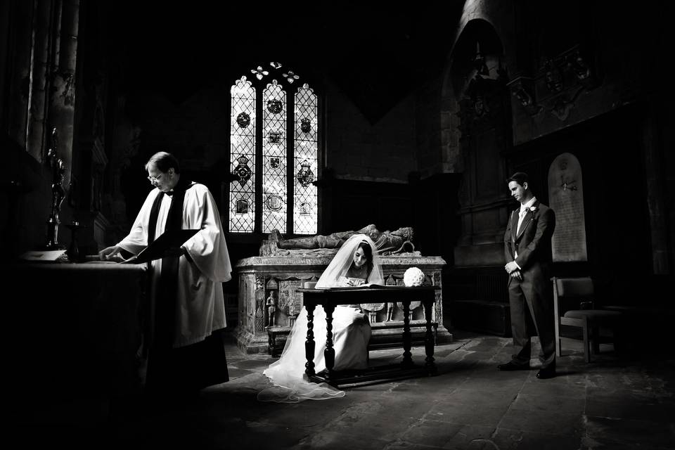 Signing the register