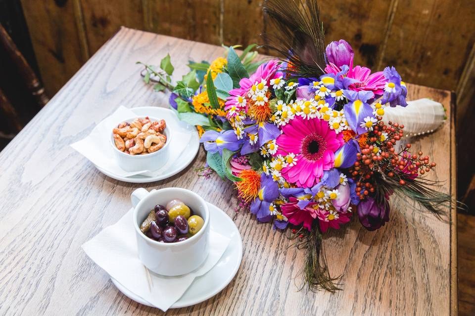 Quirky bridal bouquet