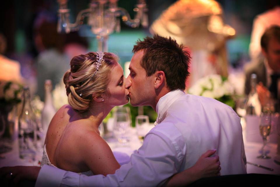 Cheeky speech kiss