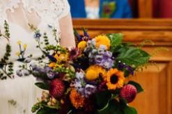 Colourful bridal bouquet