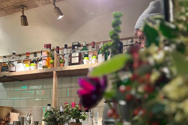 Drinks served at the bar