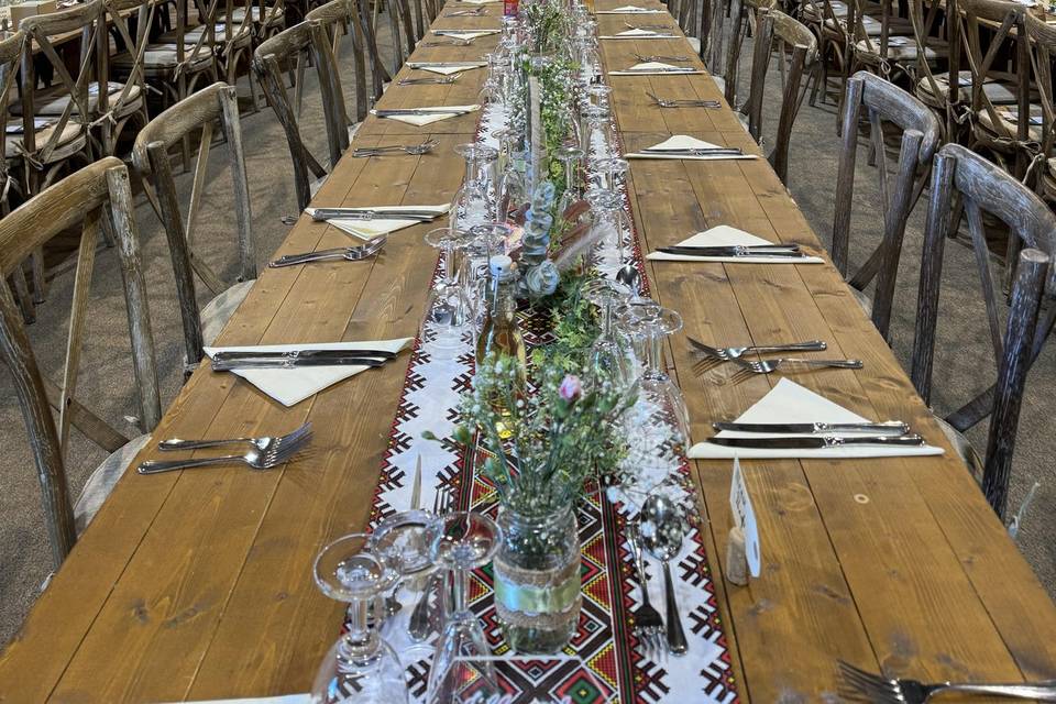 Rustic Trestle tables