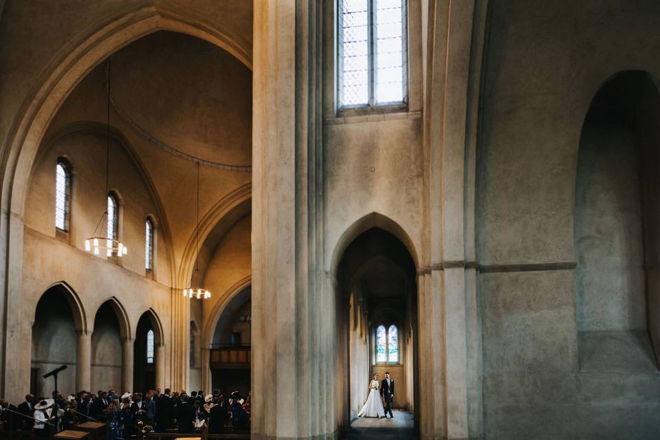 The stunning church ceremony