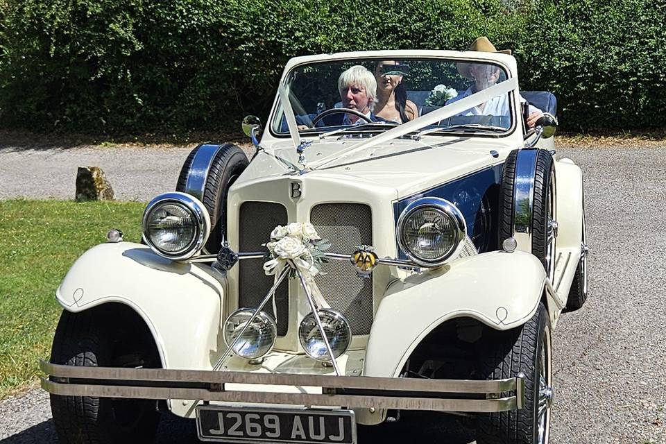 A beautiful bride and ride