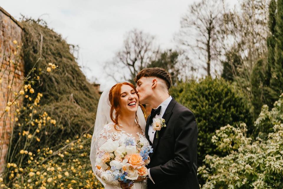 Walled garden spring wedding