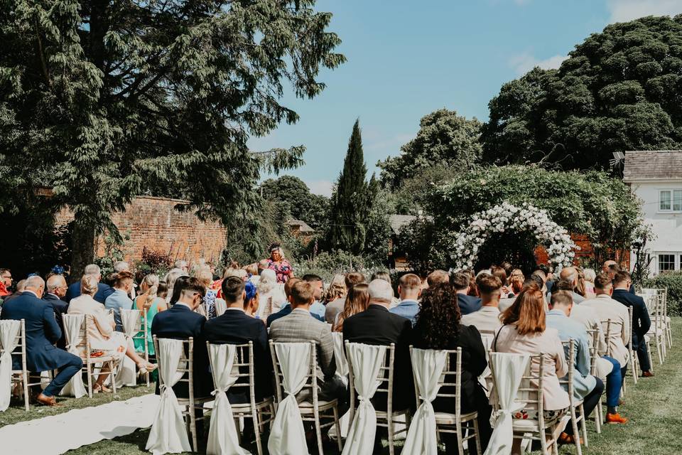 Walled garden ceremony