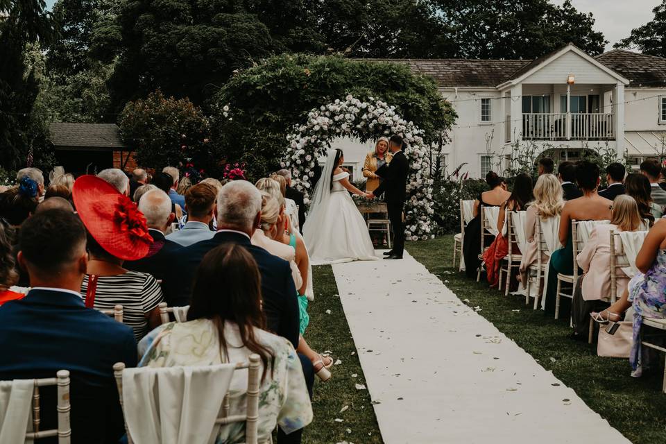 Walled garden ceremony