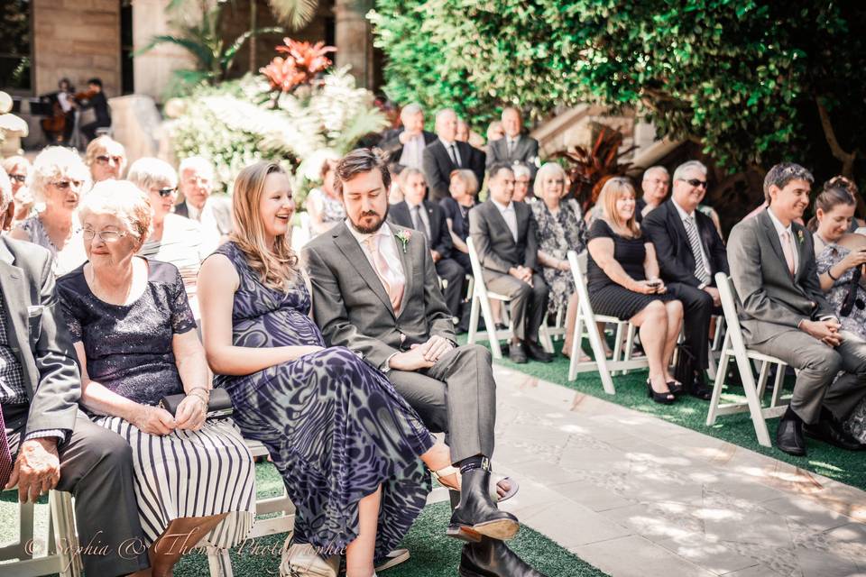 Garden wedding ceremony