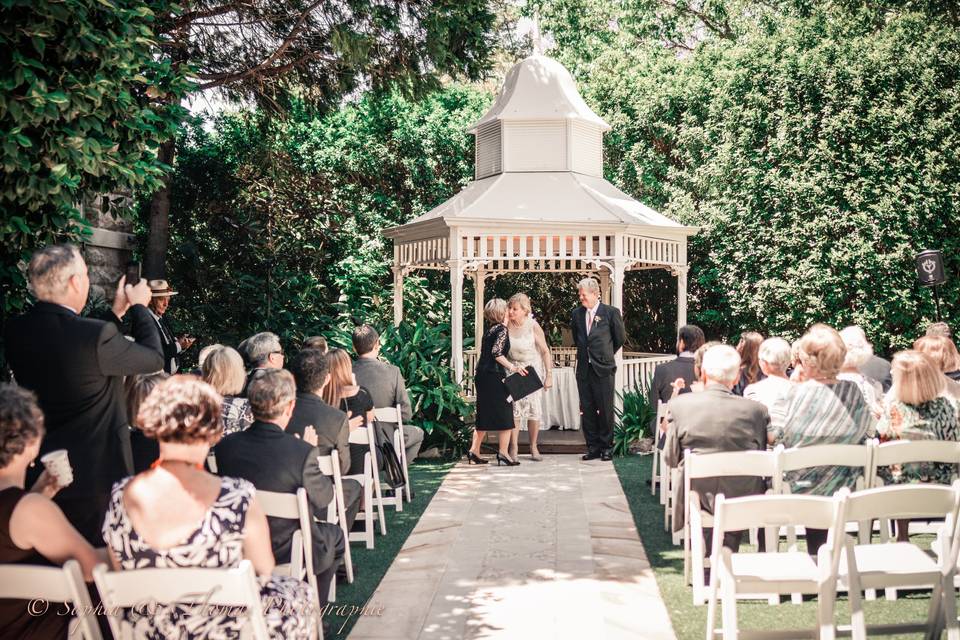 Garden wedding ceremony