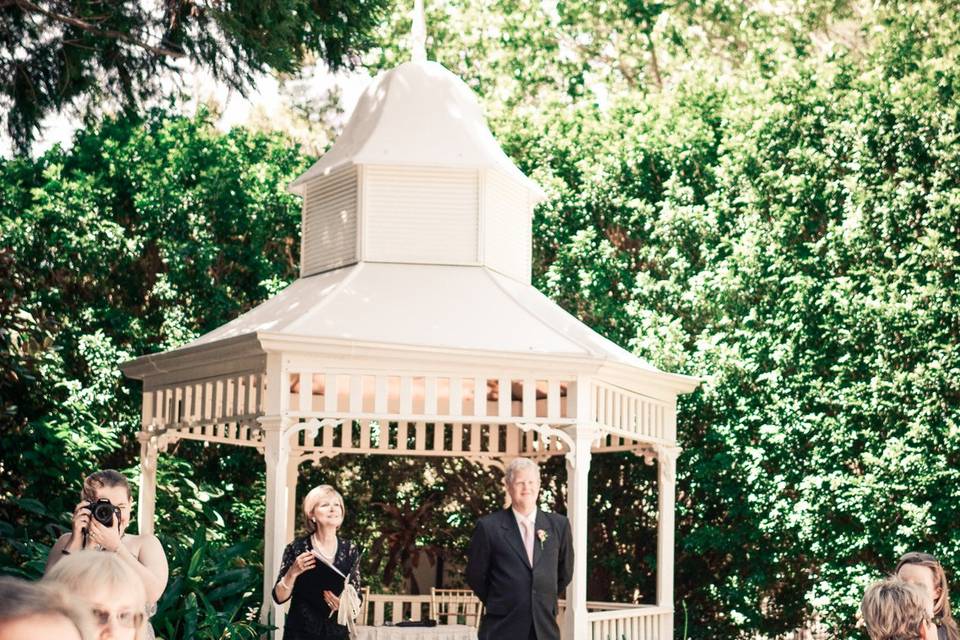 Garden wedding ceremony