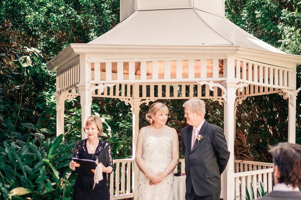 Garden wedding ceremony