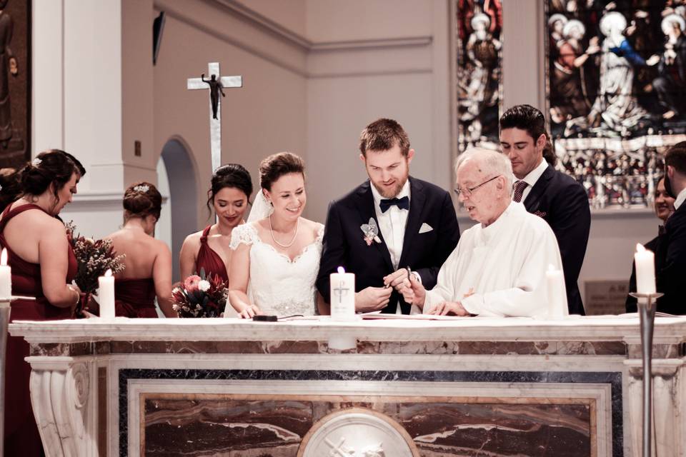 Church wedding ceremony