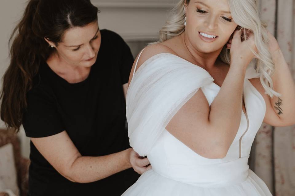 Dressing the bride