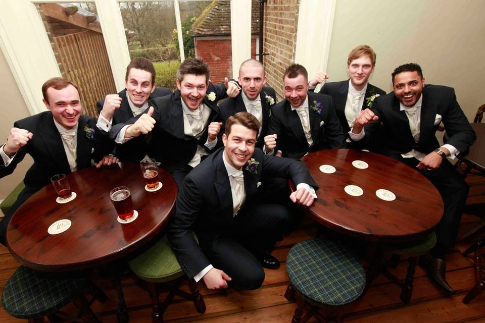Groom and the lads