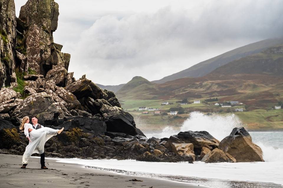 Staffin Bay couples photo