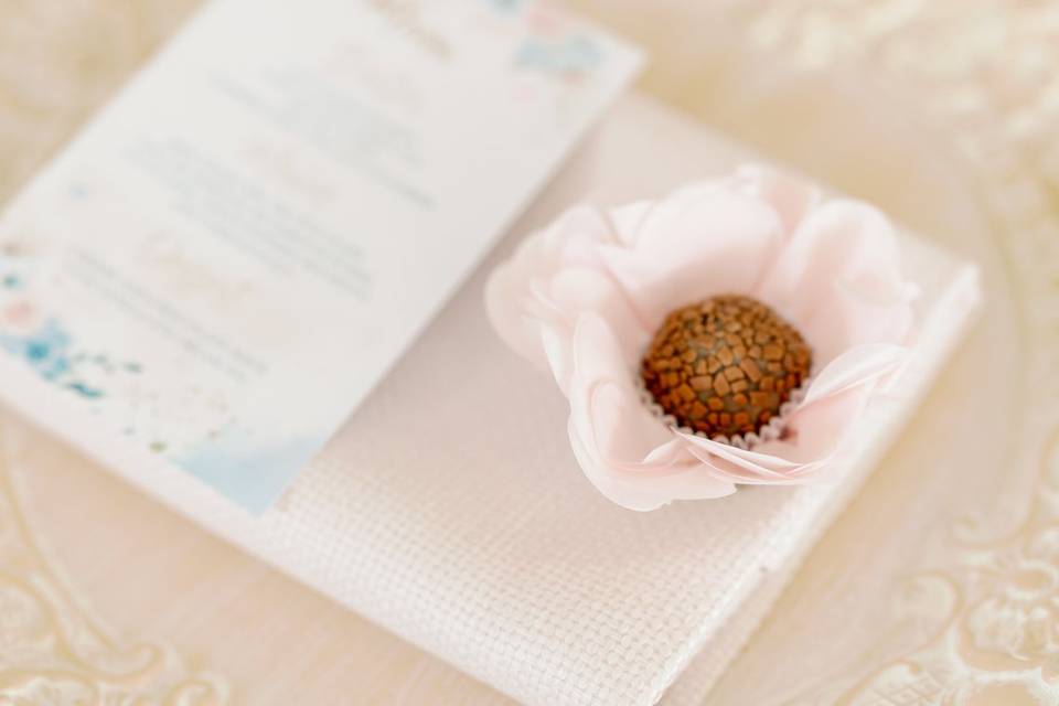 Chocolate wedding favour