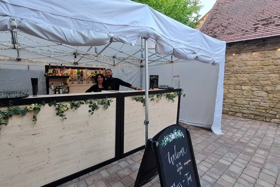 Double bar at a recent wedding