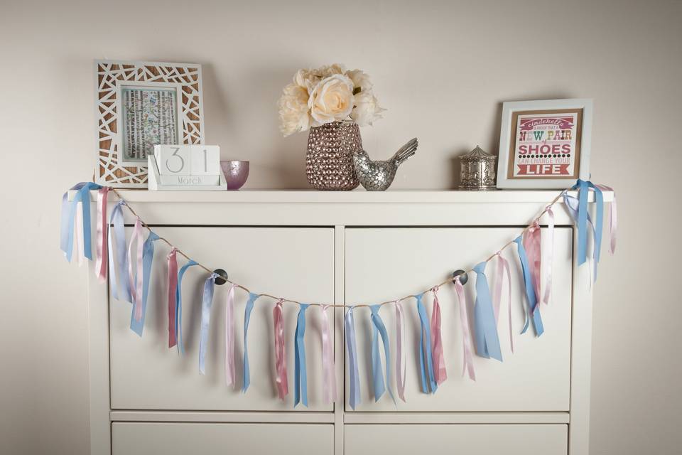 Burgundy bunting