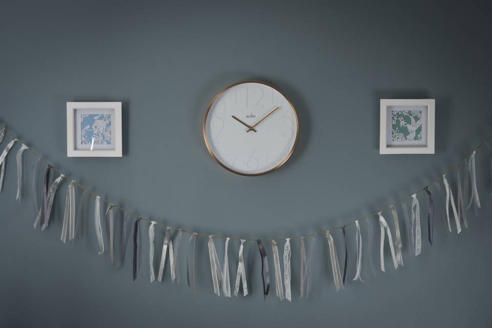 Silver & grey bunting