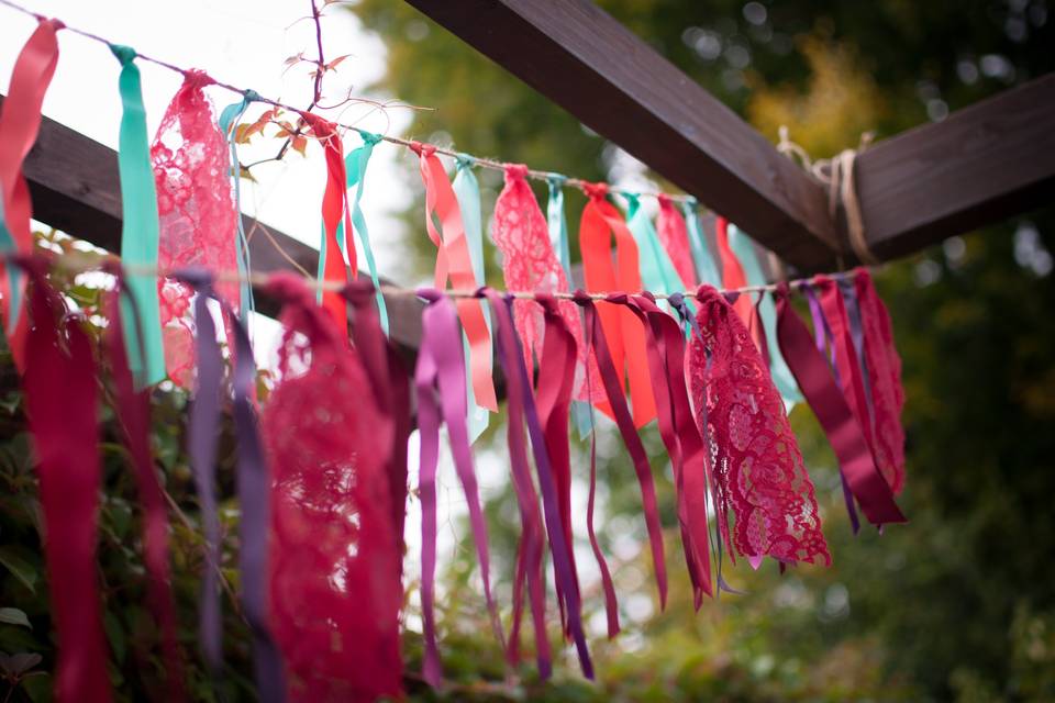 Silver & grey bunting