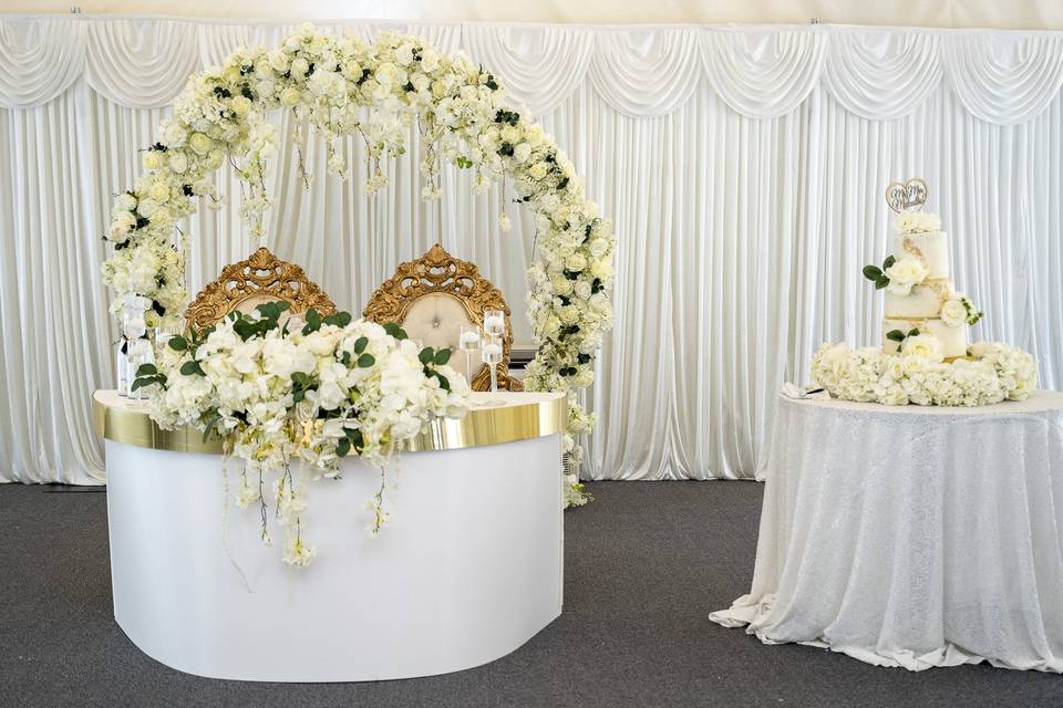 Gold Sweetheart Table