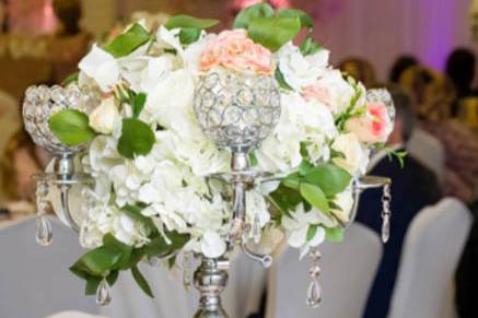 Candelabra with Silk Flowers