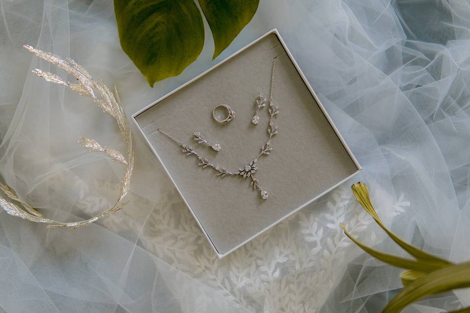 Wedding jewelry closeup